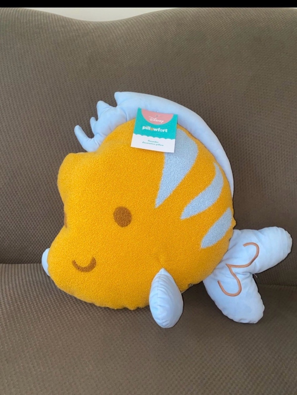 Pillowfort / Disney Flounder Pillow. Little Mermaid. New w/Tag
